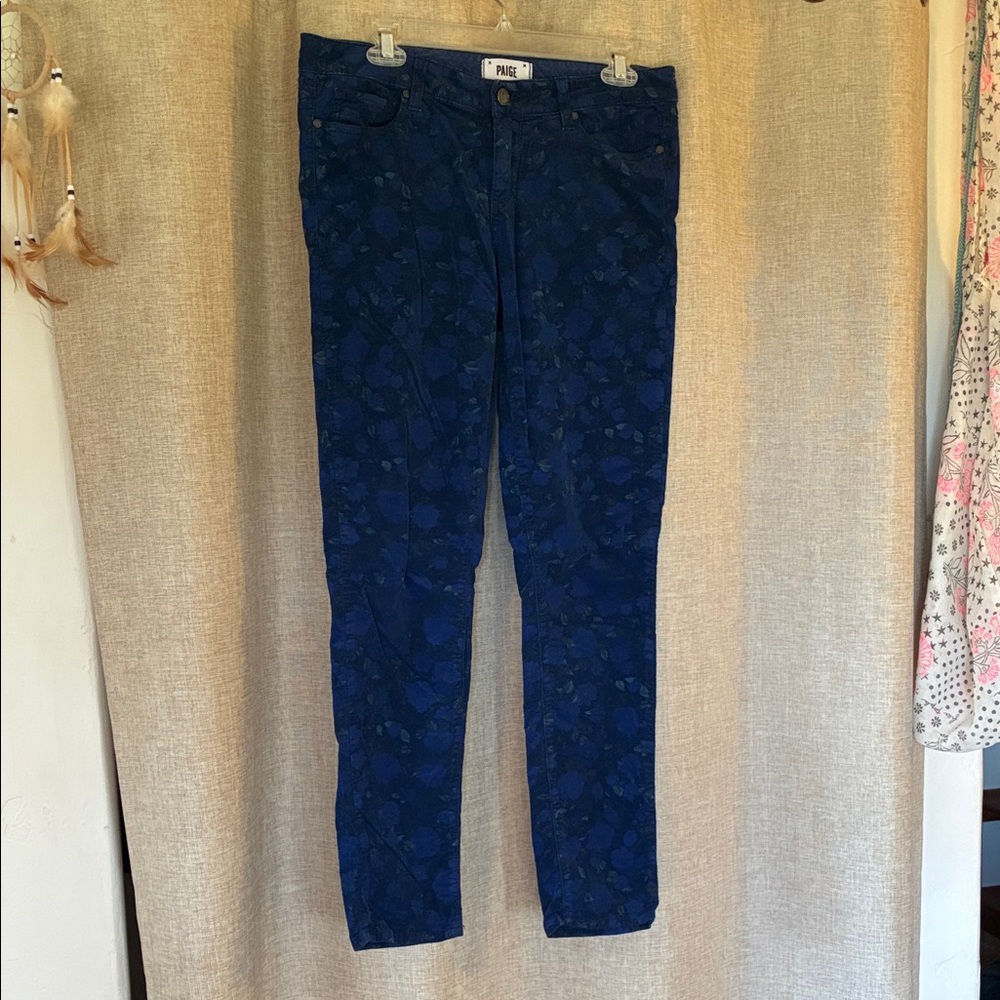 PAIGE Women's Dark Blue Skinny Jeans